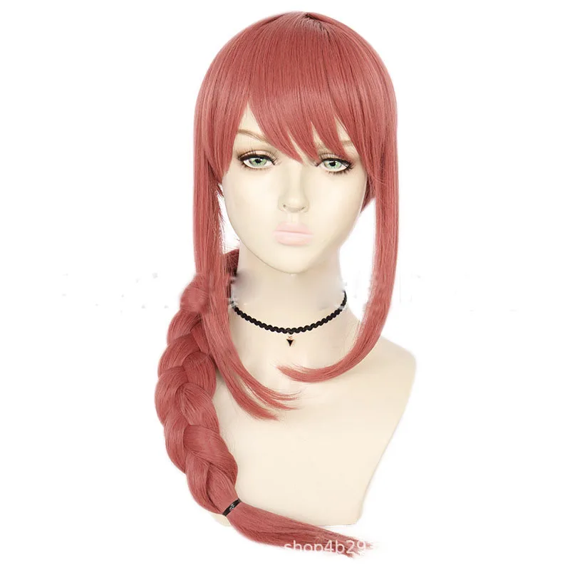 

Anime Chainsaw Man Cosplay Makima Cosplay Wig Long Pink Braided Synthetic Hair Halloween Party Role Play Wigs Cosplay Costume