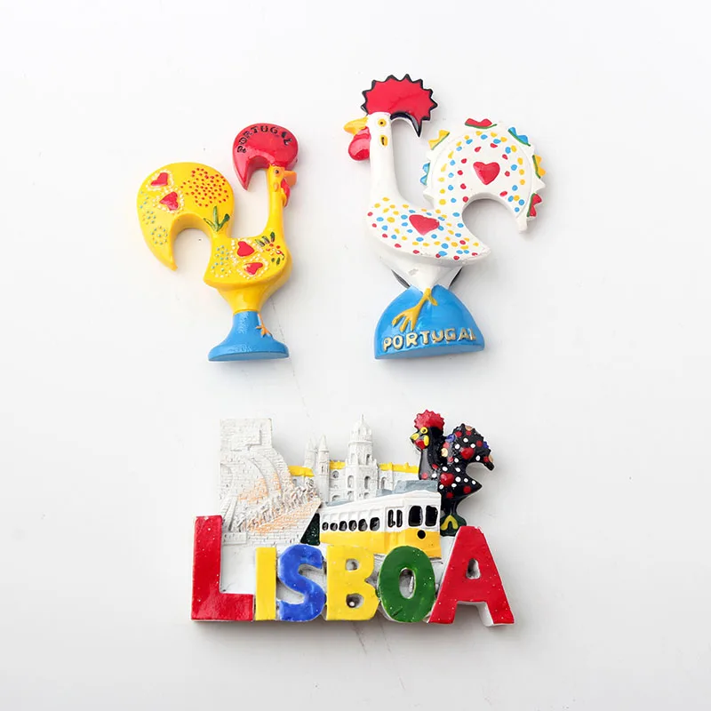 Магнитная наклейка для холодильника с изображением петуха из Лиссабона