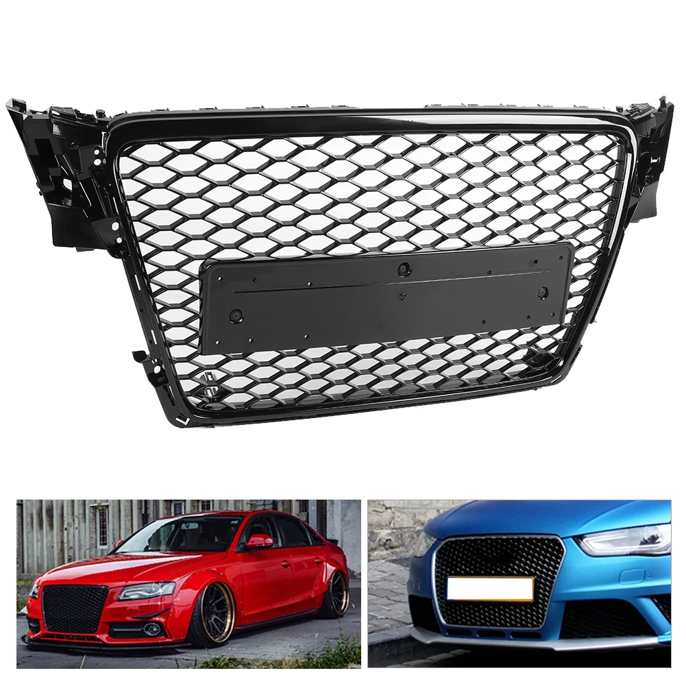 Передняя решетка для RS4 Sport Mesh Hood Подходит Audi A4/S4 B8 2009 2012|Гоночные решетки| |