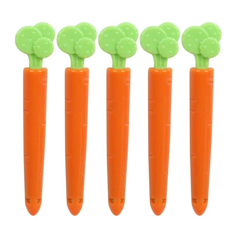 

5 штук зажимов для пищевых закусок в форме моркови, магнитный инструмент для хранения, минималистичные и прочные подвесные гвозди