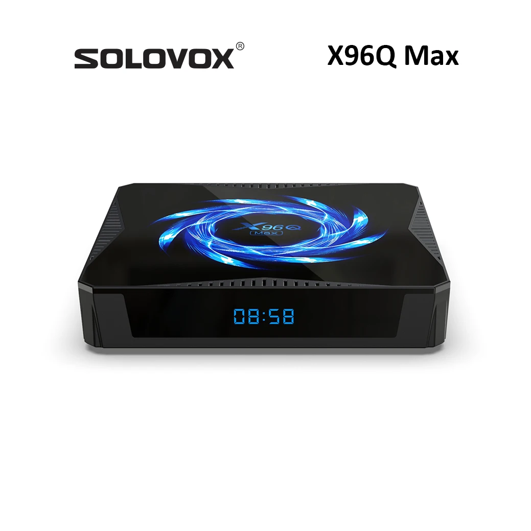 Умная ТВ-приставка SOLOVOX X96Q MAX Android 10 4 Гб 32 ГБ четырехъядерный Allwinner H616 6K Двойной Wi-Fi 2