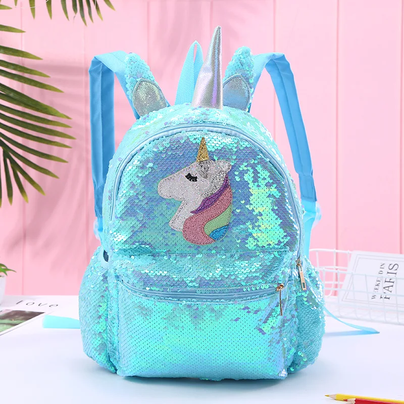 

Unicorn Large Capacity Sequined Backpack Student Cute Cartoon School Bag Girl Symphony Sequin Backpack
