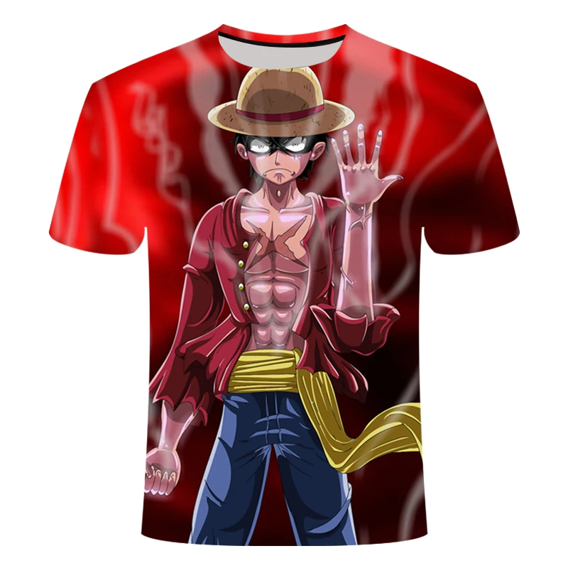 2018 new anime Tshirt Summer Men's Funny fire Print One Piece 3d T-shirt Male Hip hop Streetwear O-Neck T Shirts tops&ampTees Shirt |