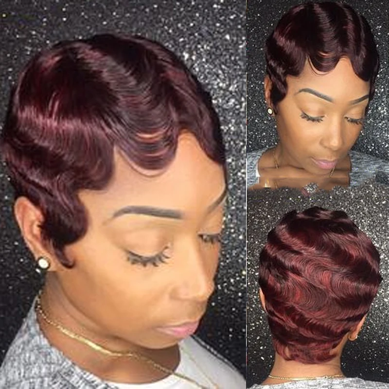 Сапфир 2 шт. пакет желтый Карди B Звезда стиль палец волнистый короткий боб парики