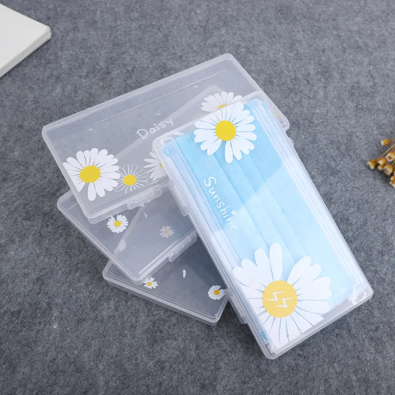 Transparent Mask Storage Case Opbergbox Road Map Organizer Face mask Container | Дом и сад
