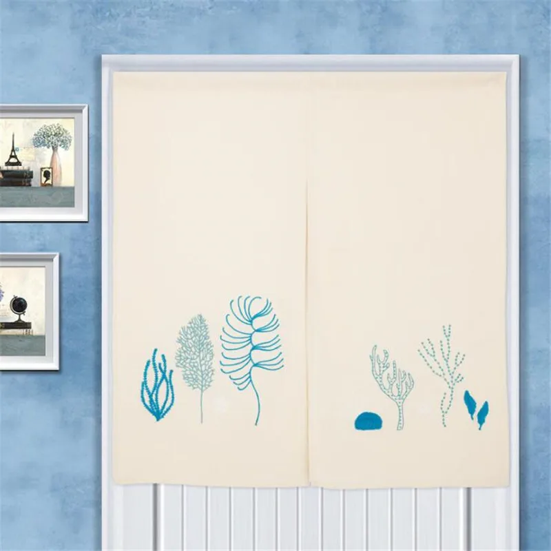 Летняя декоративная занавеска в китайском стиле Цветочная на дверь для прихожей