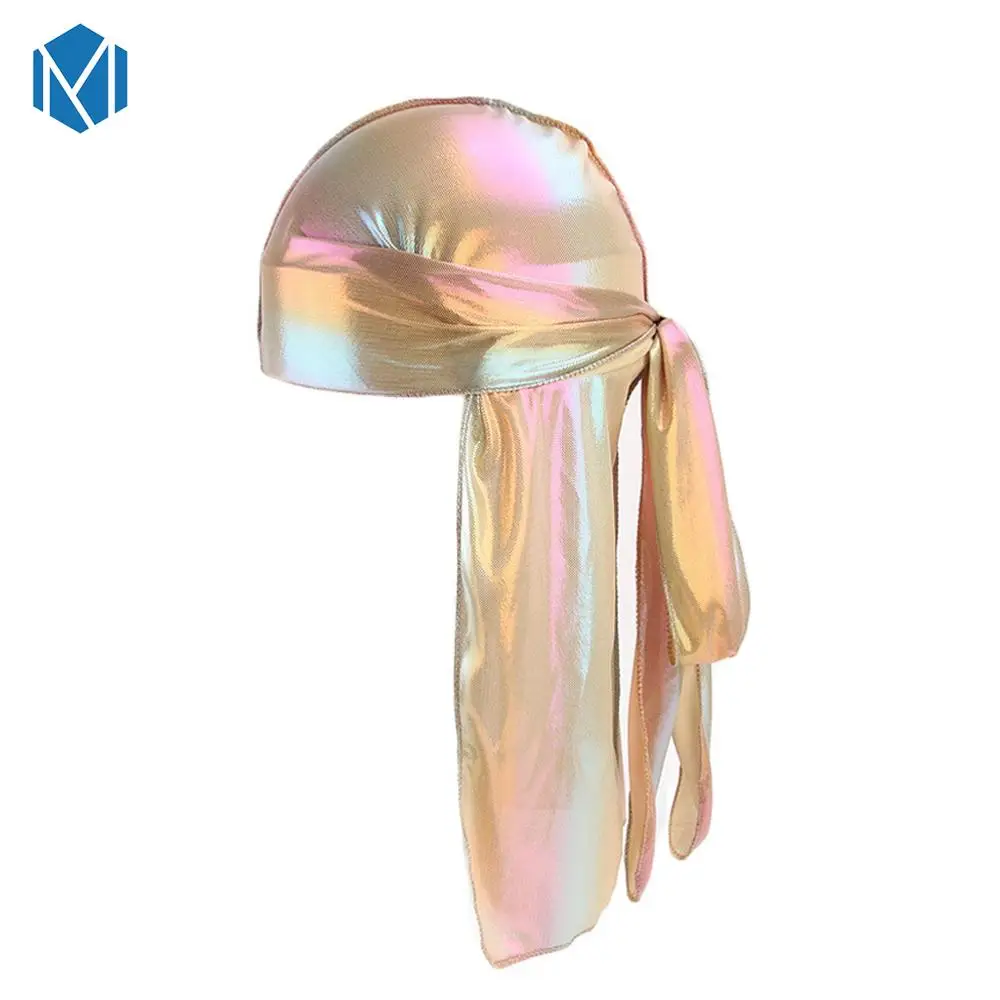 Type 18 Шелк дюраг Атлас мужской Durags парик бандана пиратская шляпа бандо Cheveux Женская повязка на голову эластичная повязка Haarbanden Voor Vrouwen - Цвет: Type 18