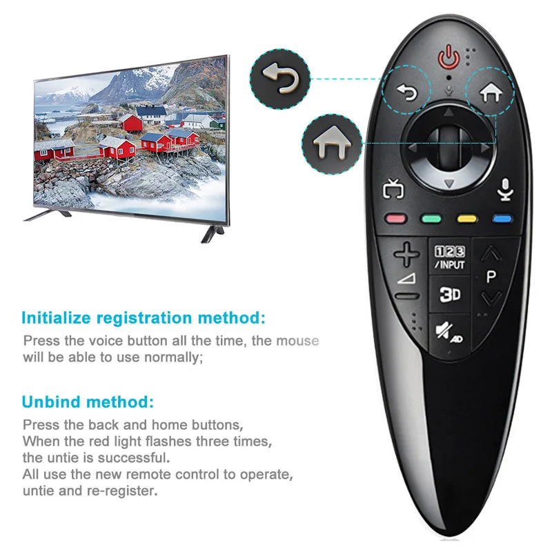 3d smart tv remote control for lg an mr500 samsung magic motion television an mr500g ub uc ec series infrared lcd controller free global shipping