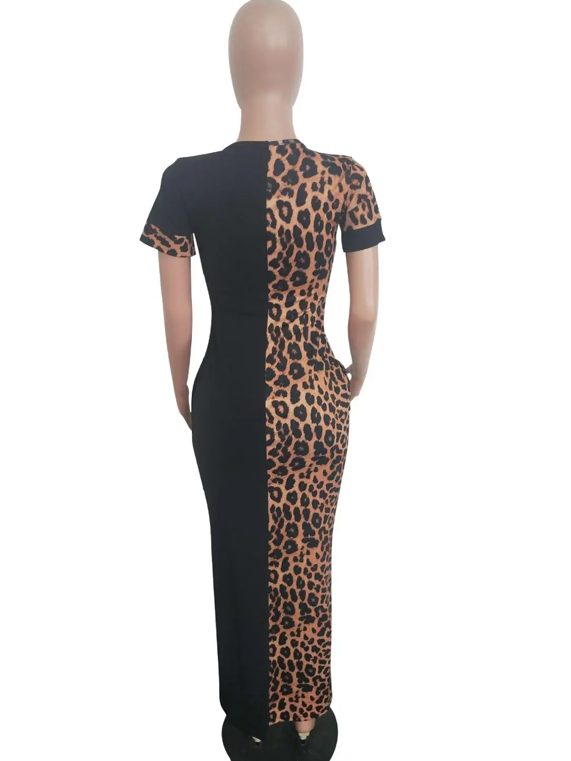 

2019 autumn summer women Fashion Leopard Print bodycon long Maxi dress sexy club party dresses vestidos plus size GLLD8600