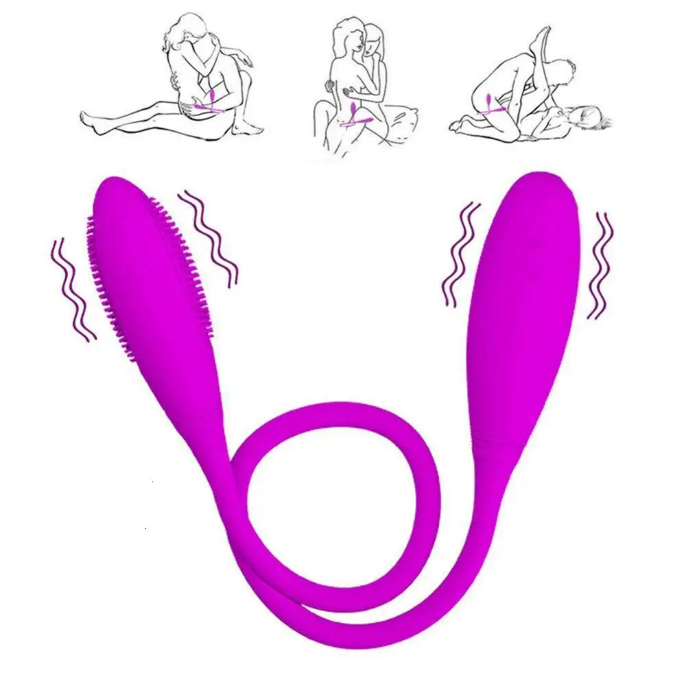 Rechargeable Dual Vibrator 7 Speeds Double Head Jump Egg Bullet Dildo Anal Butt Plug Adult Sex Toy For Couple Men Women | Красота и