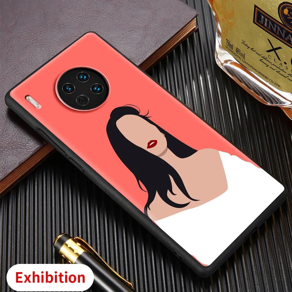 

Minimalist Vector Portrait Art Phone Case for Huawei Mate 10 20 30E Lite Pro 5G Mate 40 Pro Plus Rs Shell Silicone Fundas