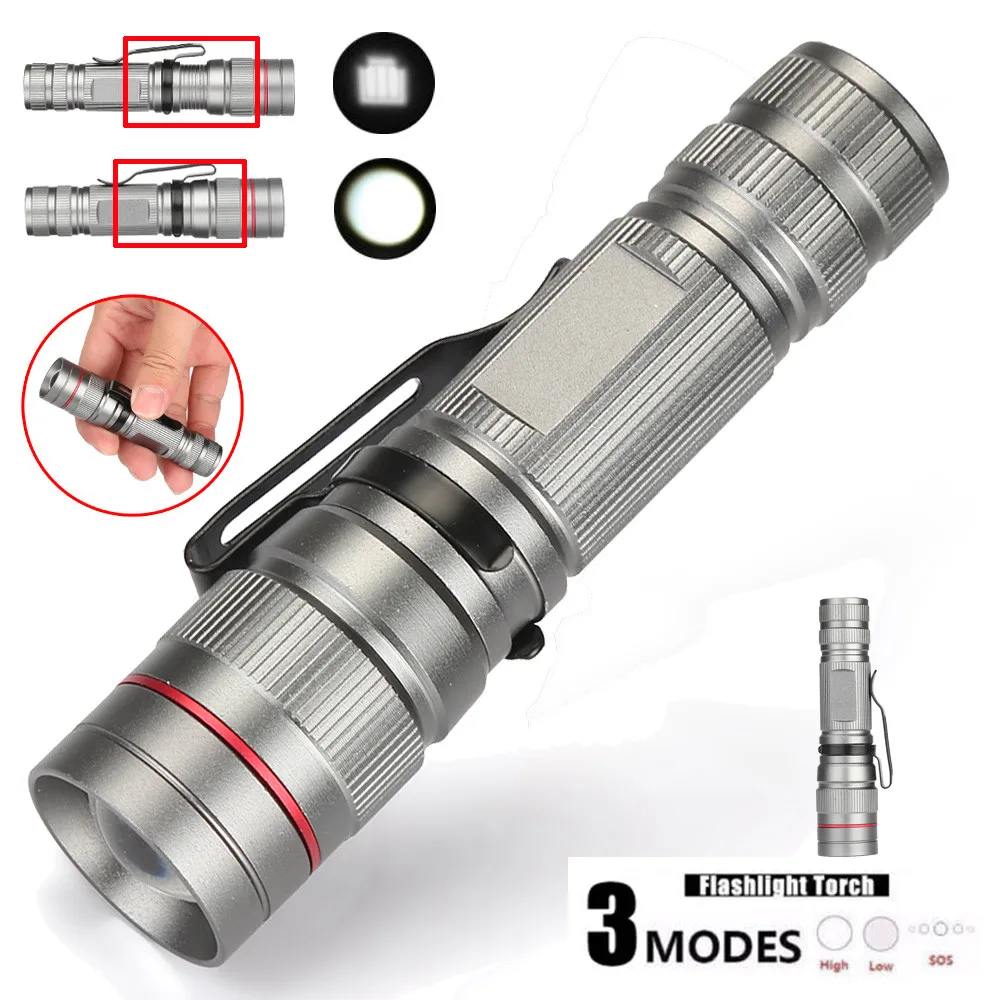 

New Q5 AA/14500 3 Modes ZOOMABLE LED Super Bright Flashlight MINI Torch
