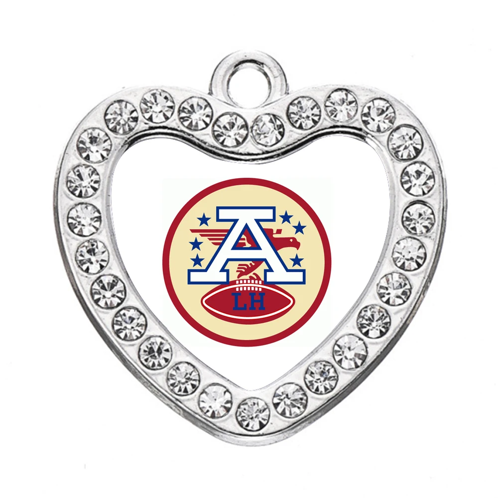 В форме сердца Канзас-Сити сплав горный хрусталь Подвески diy для изготовления