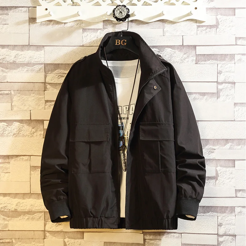 

Men Cargo Jacket Nice Autumn Mens Baseball Jackets Windbreaker Bomber Jacket Male Outwear Brand Clothing