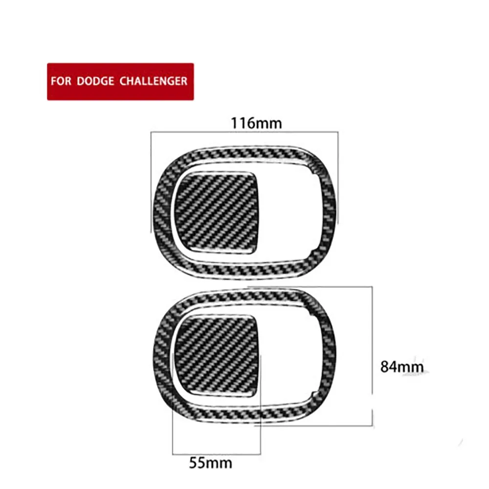 

4Pcs Seat Back Cover Carbon Fiber For Dodge Challenger 2015-2020 High Quality