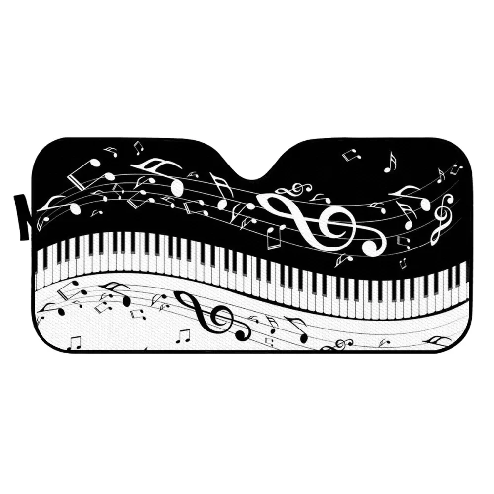 

PinUp Angel Piano Keys Music Prints Durable Car Shades for Front Windows Heat Reflector Auto Sun Shade Windshield Gloss Sunshade