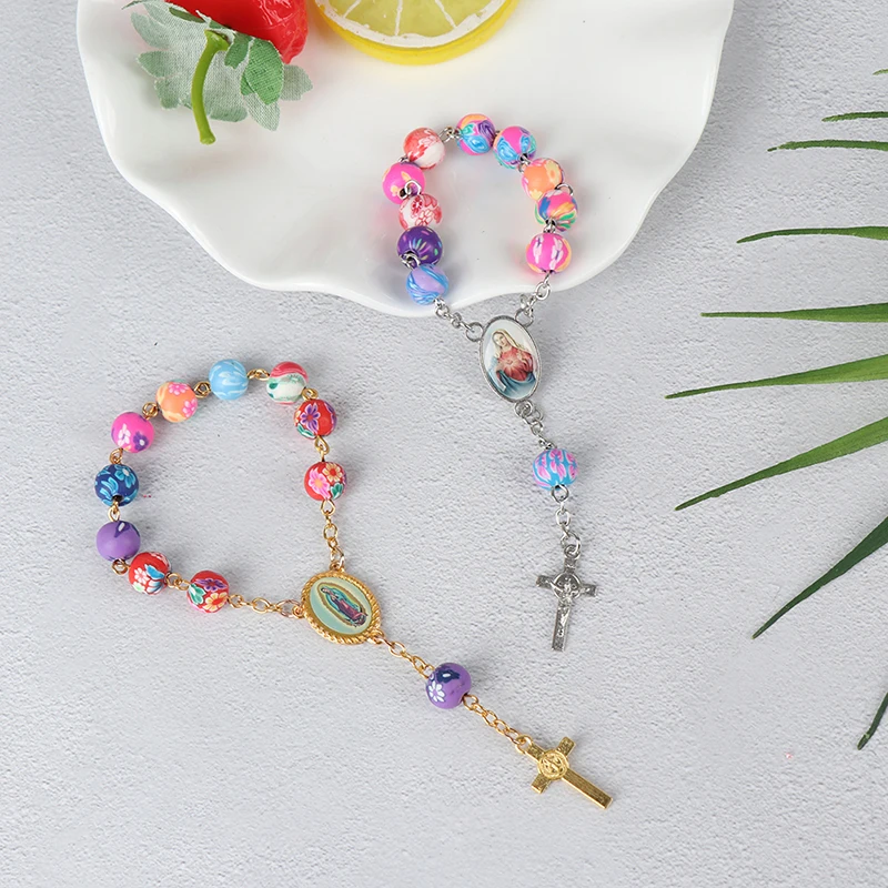 Браслет из бисера в виде Розария украшения стиле Девы Марии христианские