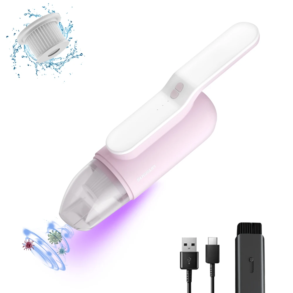 Ручной беспроводной автомобильный пылесос портативный мини-пылесос с УФ-лампой