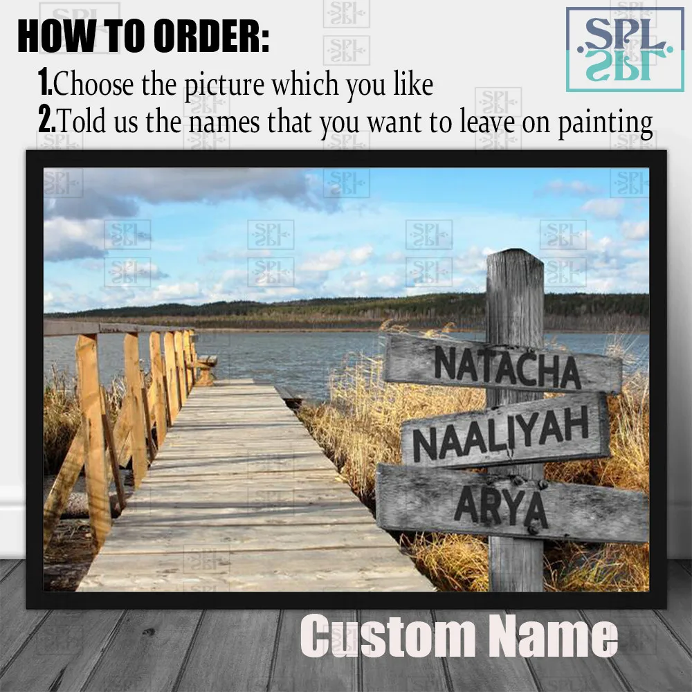 

Travel Poster Custom Your Name On Road Sign Modern Canvas Painting Wall Art Creative Road Signs Name Date Custom Print Pictures