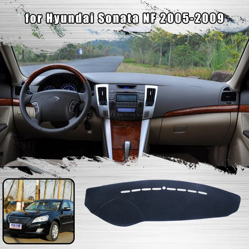 

Приборной панели автомобиля Обложка коврик с рельефом для Hyundai Sonata NF 2005-2009 Авто Non-slip козырек от солнца коврик ковер