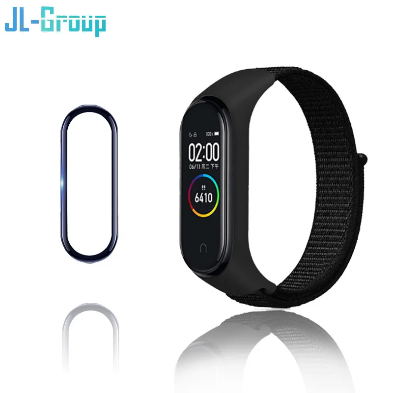 Mi band 4 ремешок для Xiaomi Band 3 браслет из нейлона miband 4/3 нейлоновые браслеты на