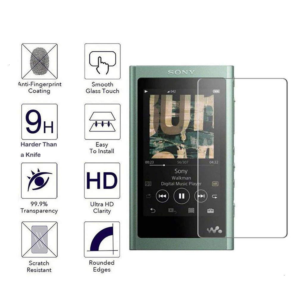 Защитная пленка из закаленного стекла для Sony Walkman 2 упаковки прозрачная mp3 плеера