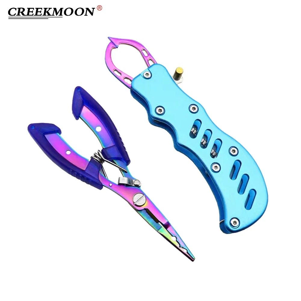 

New Color Titanium Fishing Grip Control Outdoor Fishing Pliers Fish Tackle Lip Gripper Set Hook Recover Cutter Line Split Ring