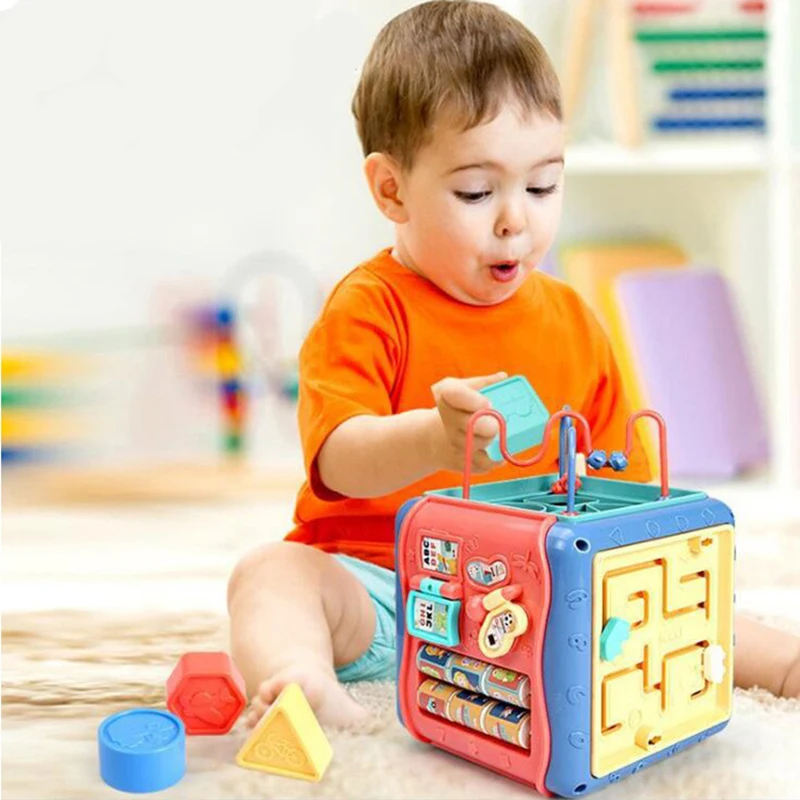 

Activity Cube for Toddlers Baby Educational Musical Toy for Kids - Early Development Learning Toys with 6 Different Activities