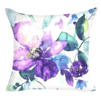 cushion cover soft touch easy care polyester chinese ink painting style pillowcase for home