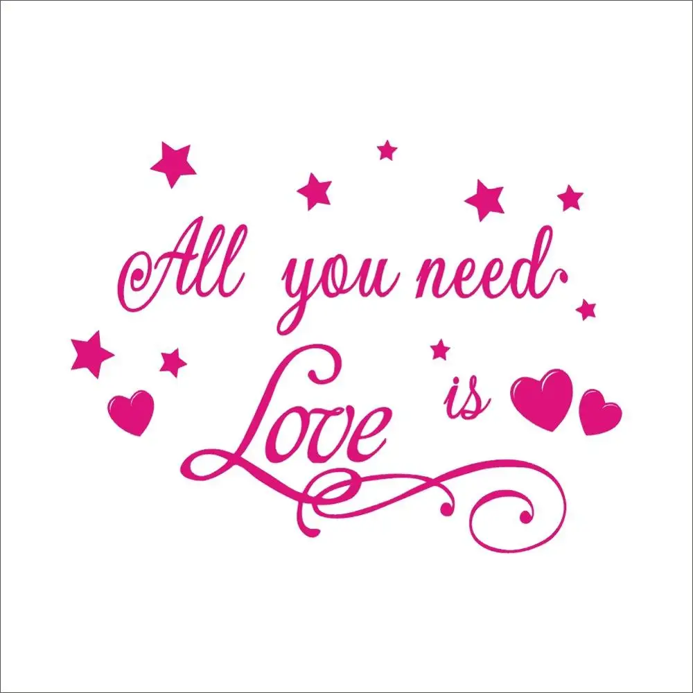 Милые все что вам нужно это любовь настенные наклейки для украшения комнаты