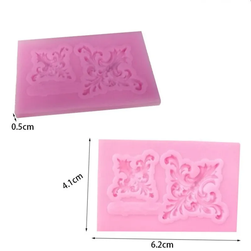 Scrolls барокко Корона угловой силиконовые формы торт Топпер украшения Fondant