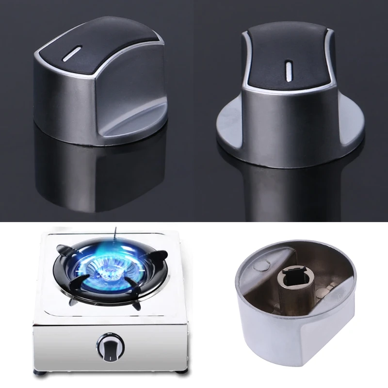1PC Metal Silver Universal Gas Stove Knob Cooker Oven Hob Kitchen Switch Control | Switches