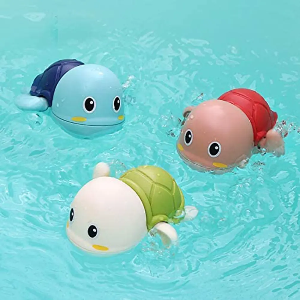 

3pcs Cute Cartoon Animal Tortoise Classic Baby Water Toy Infant Swim Turtle Wound-up Chain Clockwork Kids Beach Bath Toys