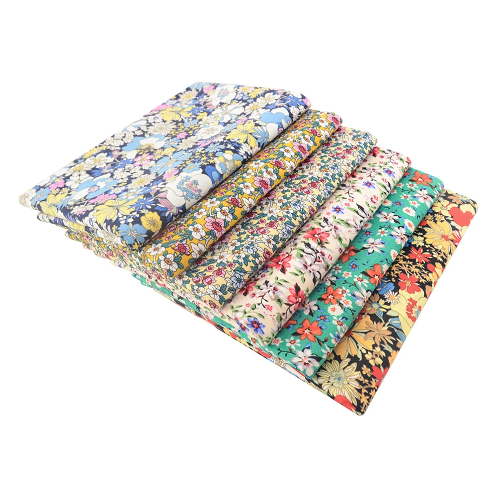 

Booksew, разноцветные цветочные летние хлопковая ткань поплин для шитья, стеганой одежды, для платья, постельных принадлежностей, материал для ...