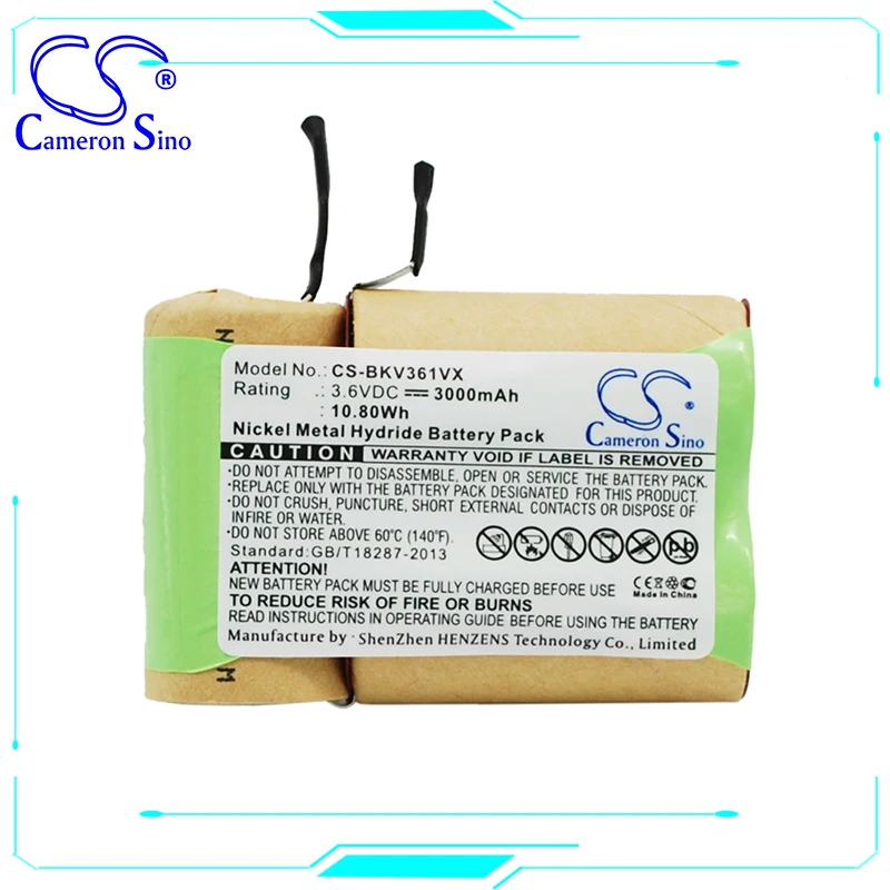 

Cameron Sino 3000mAh Ni-MH Battery For Black and Decker V3600, V3603, V3610 5100363-03 10.8Wh