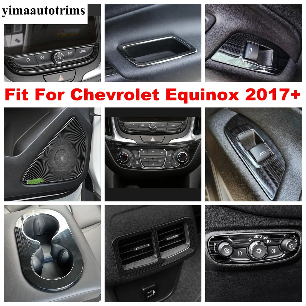 

Car Handle Bowl / AC Air Panel / Door Speaker Frame Cover Trim Stainless Steel Accessories Fit For Chevrolet Equinox 2017 - 2022