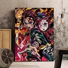 Постер на стену HD аниме рассекающий демонов, Скандинавская Картина на холсте рассекающий демонов, украшение для дома без рамки