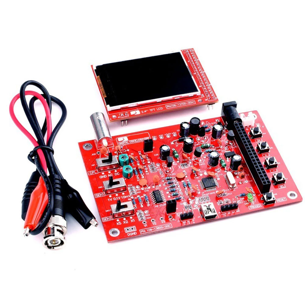 DIY 2," цифровой осциллограф TFT Набор diy части для изготовления электронного диагностического инструмента обучения осциллографа лучшие продажи