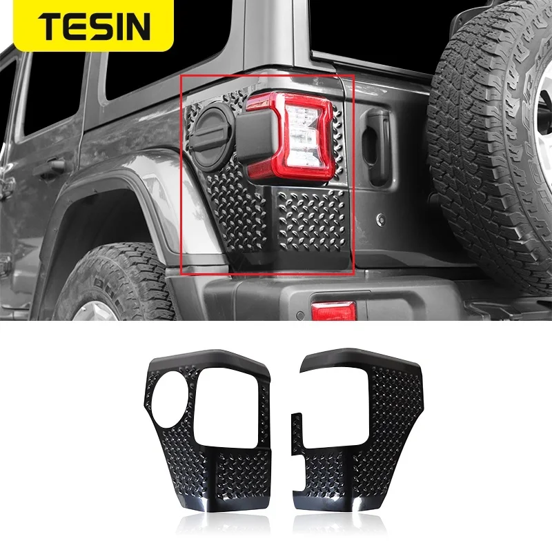 

TESIN Автомобильный задний фонарь, защита, ABS крышка, отделка, протектор для Jeep Wrangler JL 2018 2019 +, автомобильные внешние аксессуары