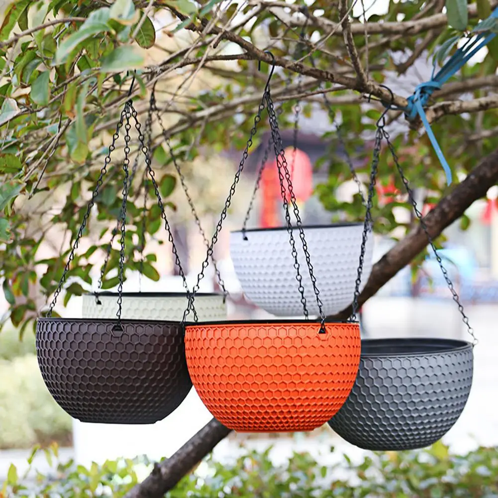 

Creative Hanging Flower Basket Exquisite Self Water Absorption Portable Double Layer Hanging Flower Pot