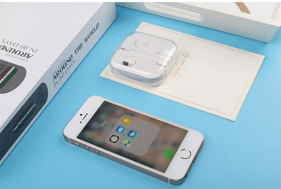 Apple iPhone 5S IOS 4G LTE разблокированный мобильный 4,0 ''16 Гб/32 ГБ/64 Гб rom WiFi gps 8MP Touch ID отпечаток пальца используемый смартфон