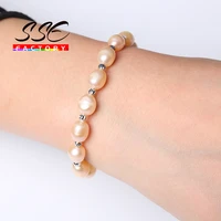 fashion beautiful real natural freshwater pearl bracelets rice shaped pearl bracelet 5 styles for women birthday jewelry gifts