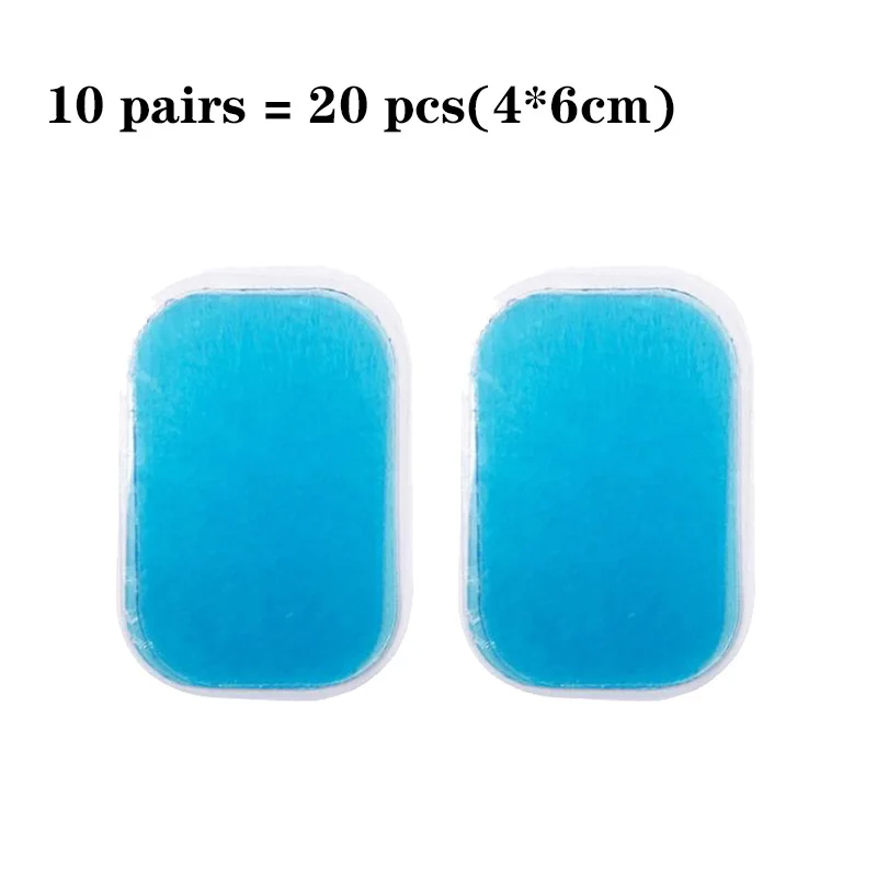 10 pair(20 pcs) 10 пар 20 шт. сменный гель-стикер для фитнеса, гидрогелевый электрод для массажера, пластырь для EMS, стимулятор мышц, тренажер, АБС-пластик - Цвет: 10 pair(20 pcs)