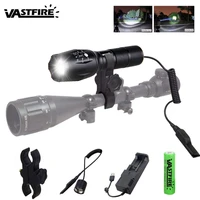 a100 tactical q5 t6 led hunting flashlight zoomable 350 yard weapon gun light rifle scope airsoft mount switch 18650 usb charger