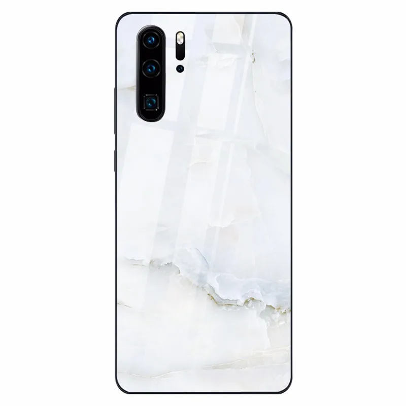 18 Tempered Glass Case For Huawei 9 10 Lite 8X 8X MAX White Marble Phone Cases For Nova 3 P-smart-Z P30 P20 Lite MATE 20 LITE Funda - Цвет: 18