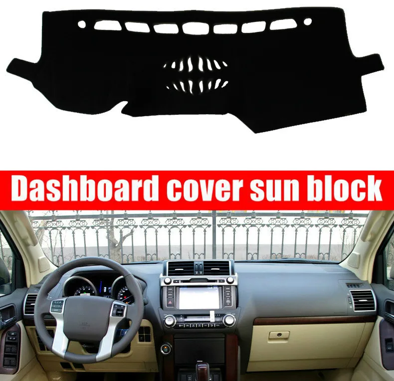 

For Toyota prado 2010 2011-2019 Car Dashboard Cover Sun Shade Non-slip Dash Mat Pad Carpet Car Stickers Interior Accessories