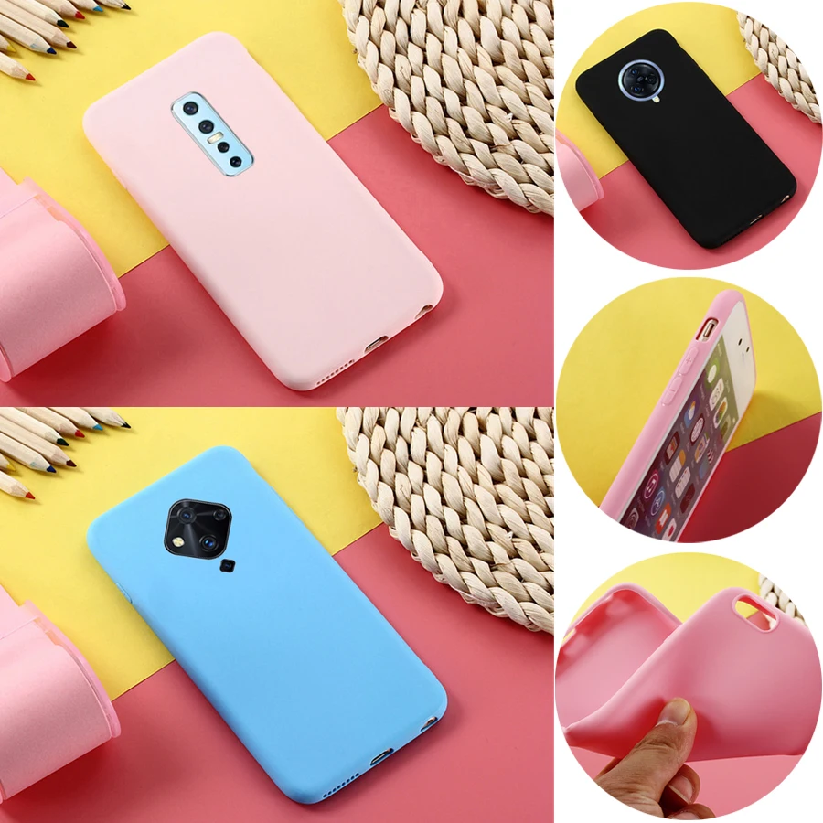 Мягкий конфетный чехол из ТПУ цветной ЧЕХОЛ ДЛЯ Vivo S5 Z5 Z3 Z5X Z1 Pro Y7S Y19 U3 V17 V11 iQOO Neo Nex A S
