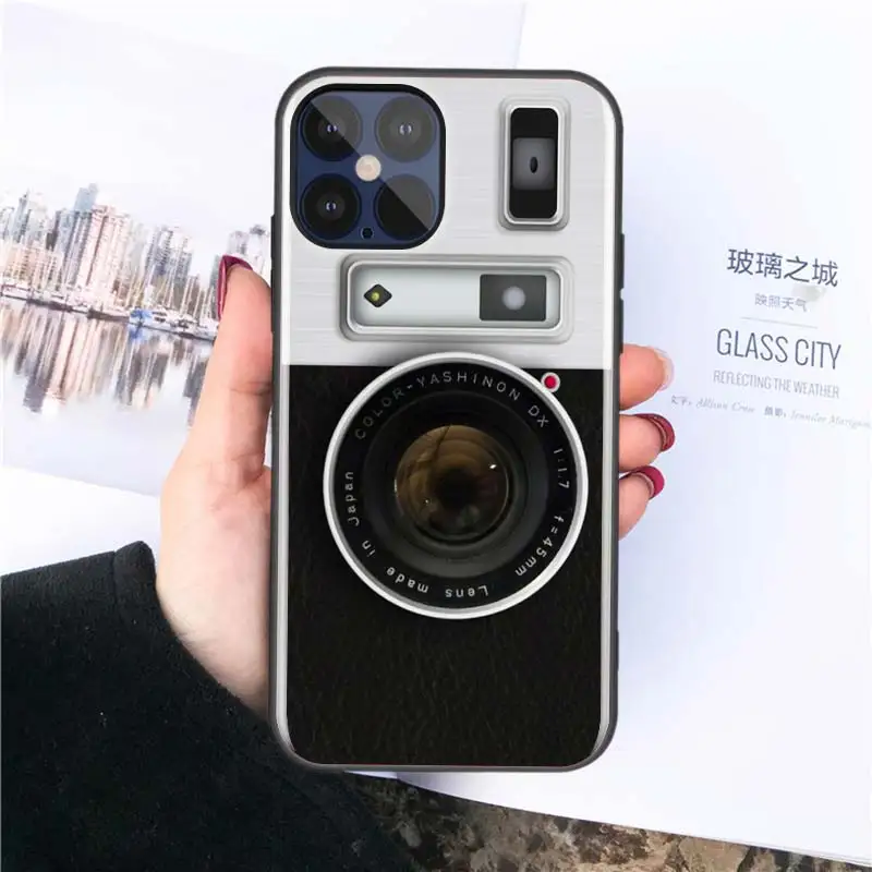 

Camera Phone Cover for iPhone 7 8 11 12 Mini Pro Max X XS Max XR 6S Plus Case Silicone Fundas Shell