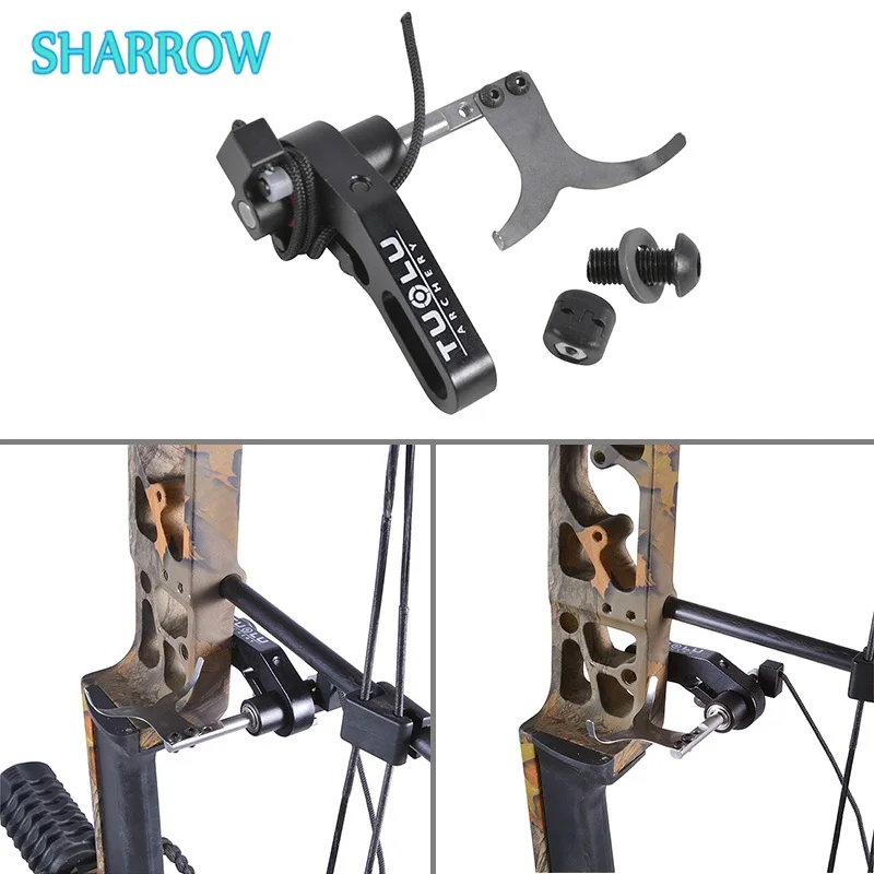 

1set Compound Bow Drop Away Arrow Rest CNC Metal Fit Dual Use Bow for Steel Balls Outdoor Archery Hunting Shooting Accessories