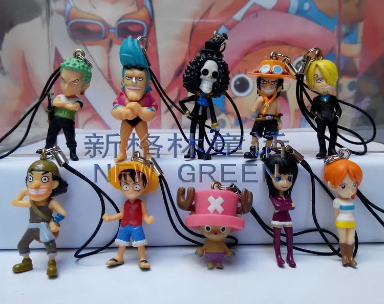 

BANDAI One Piece Action Figure Genuine Limited Luffy Usopp Sanji Roronoa Zoro Gacha Pendant Model Mobile Phone Strap